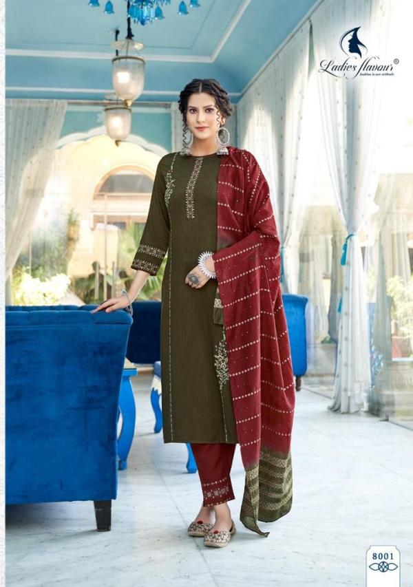 Ladies Flavour Aarohi Vol 8 Chinon Embroidery Designer Readymade Suit